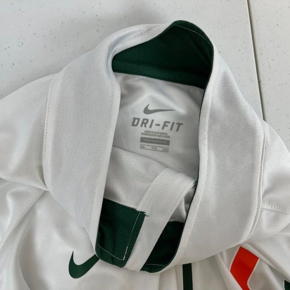Nike Miami Hurricanes Quarter Zip Dri Fit Jacket NCAA College White Size 2XL - Picture 4 of 4